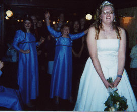 The girls at the front ducked, of course